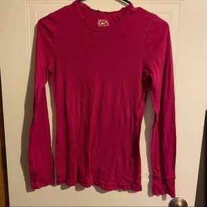 Juniors Red Camel Long Sleeve Tee